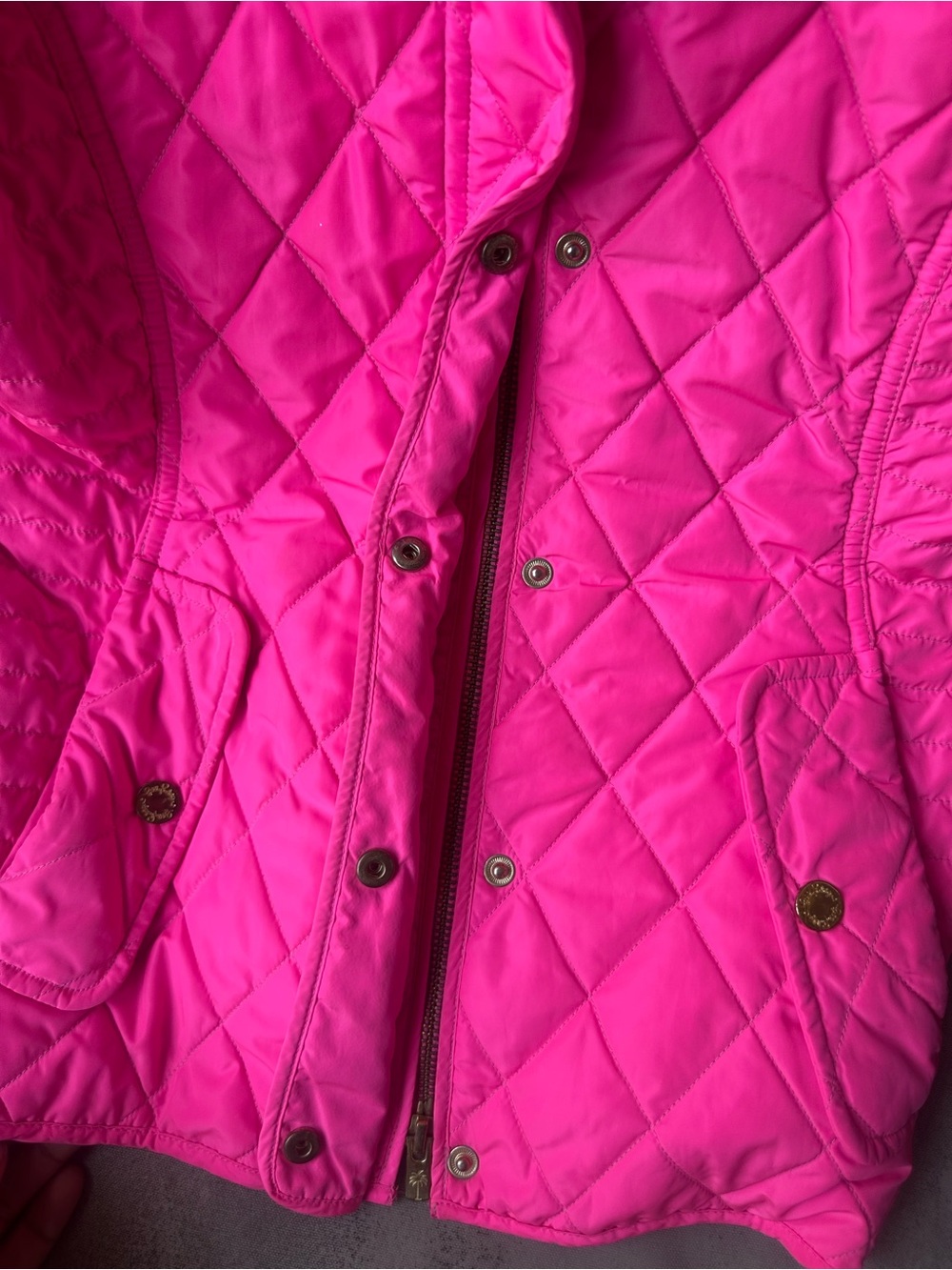 Lilly Pulitzer Blake Quilted Puffer Vest Hot Pink L - Picture 5 of 16